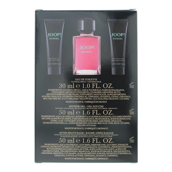 JOOP! Homme Gift Set 30ml Eau De Toilette + Aftershave Balm 50ml + Shower Gel 50ml