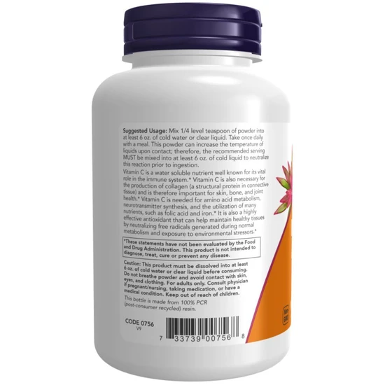 NOW Foods Magnesium Ascorbate Pure Buffered Powder 227g