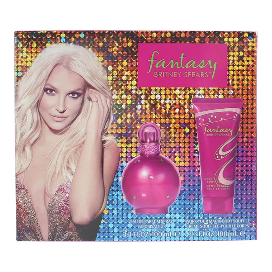 Britney Spears Fantasy Eau De Parfum Gift Set 100ml EDP + 100ml Body Souffle