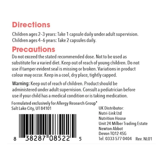 Allergy Research Group Little One Children's Multi Capsules 90 Capsules