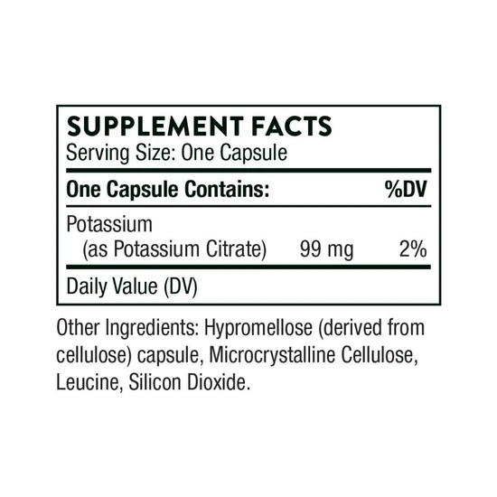Thorne Potassium Citrate Capsules 90 Capsules