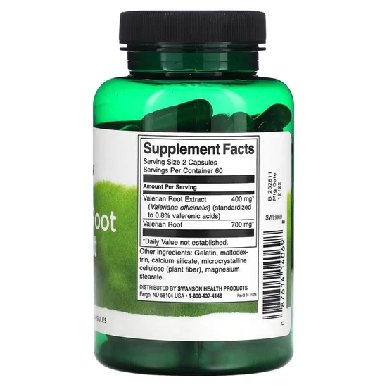 Swanson Valerian Root Extract Capsules 120 Capsules