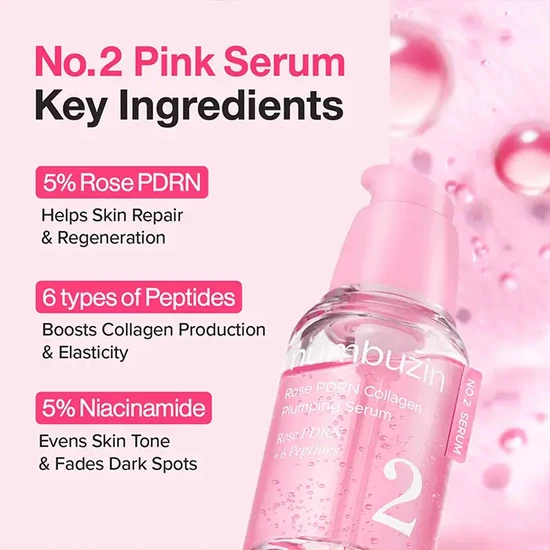 Numbuzin No. 2 Rose PDRN Collagen Plumping Serum 30ml