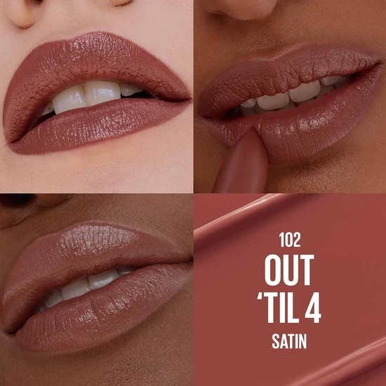Maybelline Moisturising Serum Satin Lipstick 102 Out Til 4