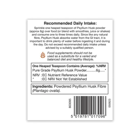 Health Aid Psyllium Husk Fibre Powder 300g