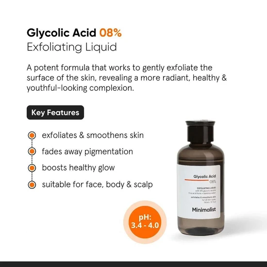 Minimalist Glycolic Acid 8% Exfoliating Liquid