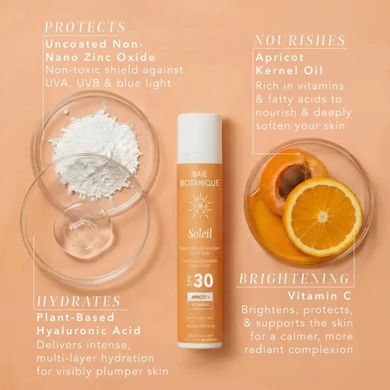 Baie Botanique Face & Body Mineral Sunscreen SPF 30 With Vitamin C 100g