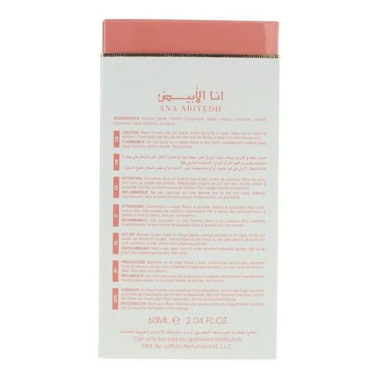 Lattafa Ana Abiyedh Coral Eau De Parfum 60ml