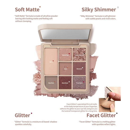 Heart Percent Dote On Mood Eye Palette 01 Rose Facets