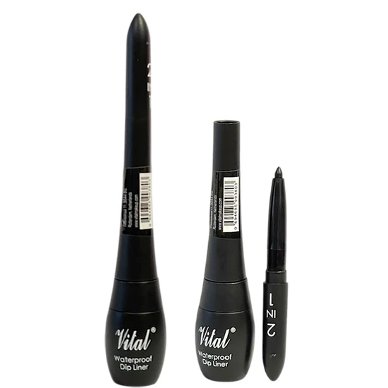 Vital Makeup Vital 2-in-1 Waterproof Dip Liner & Twist Up Pencil black