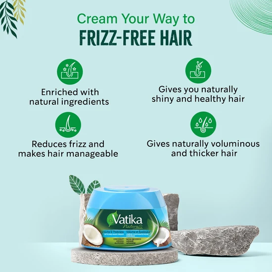 Dabur Vatika Naturals Coconut Henna & Almond Styling Hair Cream 210ml