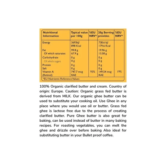 Fushi Organic Ghee 230g
