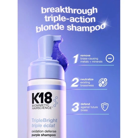 K18 Triple Bright Purple Shampoo 125ml