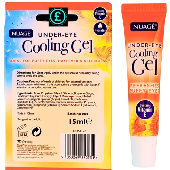 Nuage Under Eye Cooling Gel Refreshes Puffy Eyes 15ml