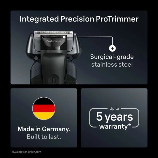 Braun Series 8 8663CC Grey Electric Shaver Grey