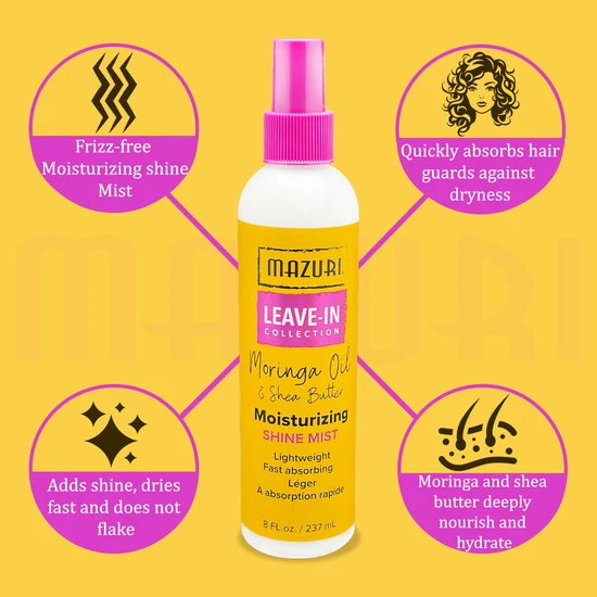 Mazuri Leave-In Collection Moisturising Shine Mist 237ml