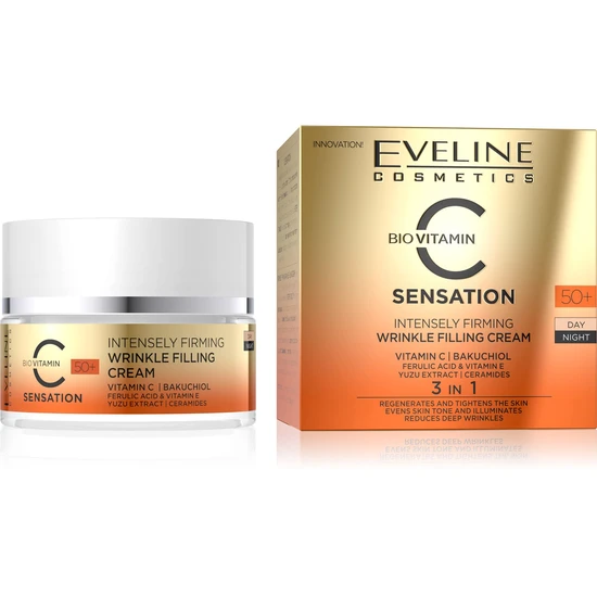 Eveline Bio Vitamin C Sensation 3-In-1 Wrinkle Filling Cream 50+ 50ml