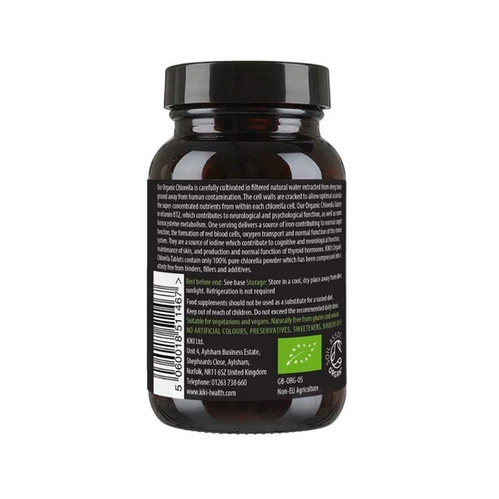 KIKI Health Organic Chlorella Tablets 200 Capsules
