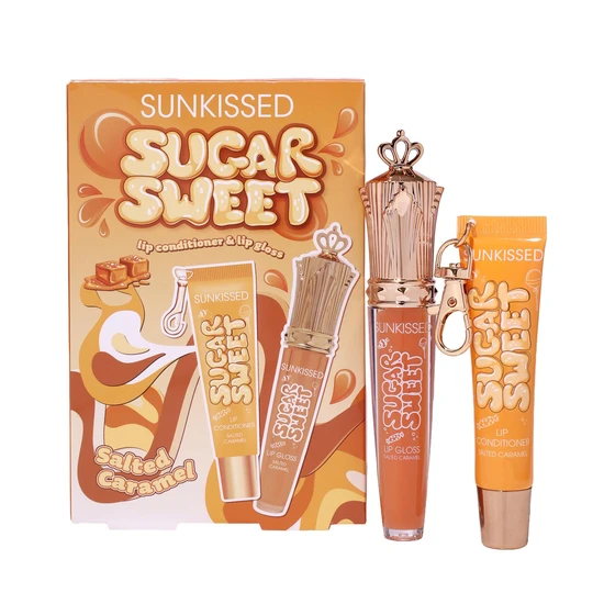 Sunkissed Sugar Sweet Salted Caramel Gift Set 16ml Lip Conditioner + 8ml Lip Gloss