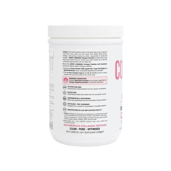 Nature's Plus Collagen Peptides Berry Lemonade 322g