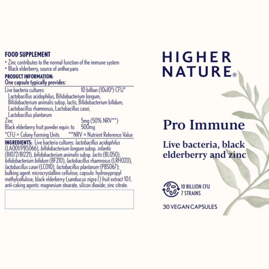 Higher Nature Pro-Immune Capsules 30 Capsules