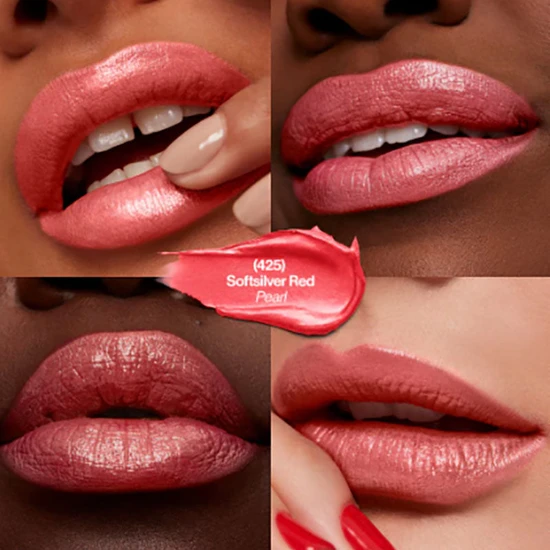 Revlon Super Lustrous Pearl Lipstick 425 Softsilver Red 4.2g