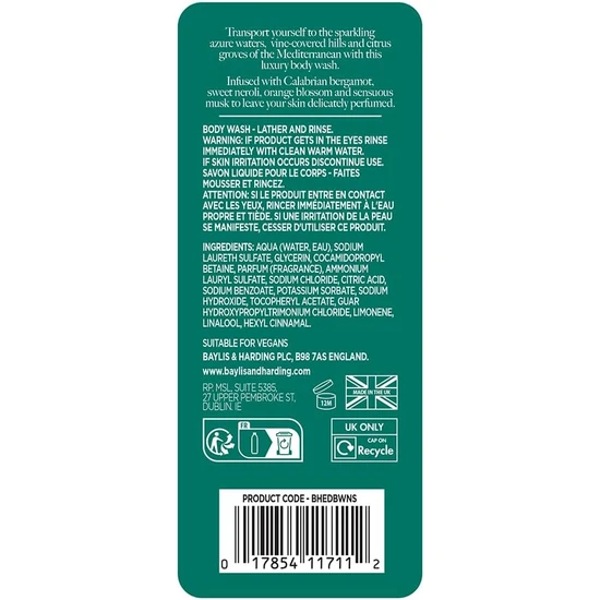 Baylis & Harding Edit Neroli Sands Body Wash 400ml