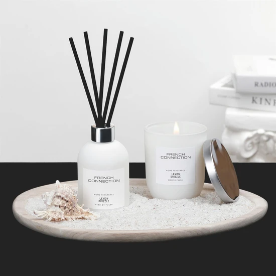 French Connection Lemon Drizzle Diffuser + Candle 100ml + 163g