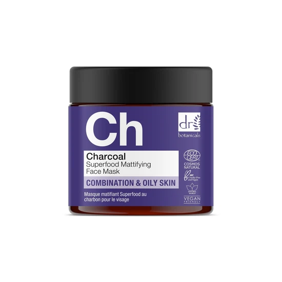 Dr Botanicals Charcoal Superfood Mattifying Face Mask 2 x 60ml