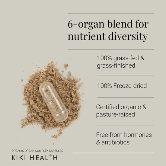 KIKI Health Organic Beef Organ Complex Capsules 180 Capsules