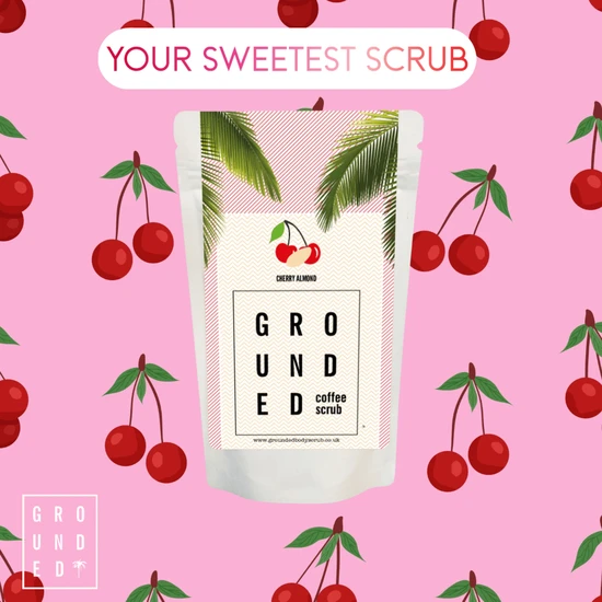 Grounded Body Cherry Almond Coffee Body Exfoliating Scrub 200g
