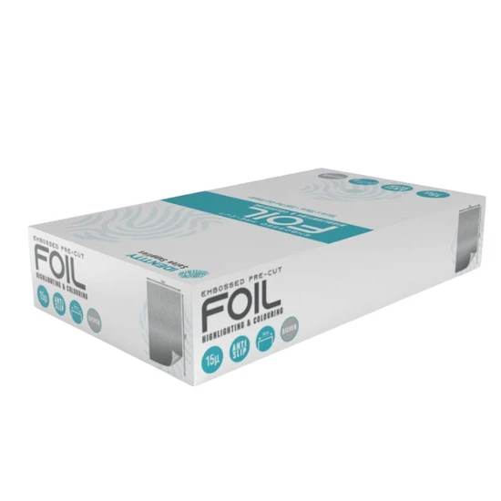 Identity Salon Supplies Embossed Pre Cut Highlighted & Colouring 500 Silver Sheets 13 cm x 30 cm