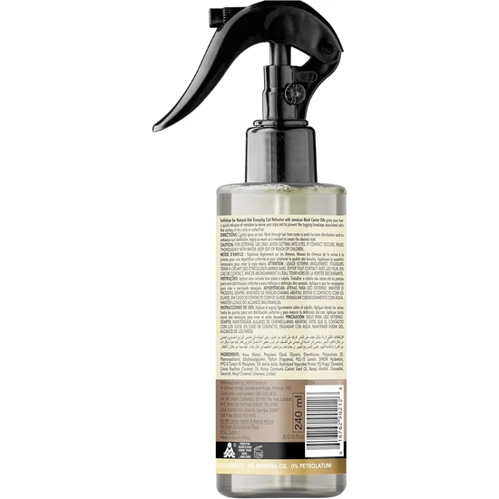 Sofn'Free For Natural Hair Coconut & Jamaican Black Castor Oil Everyday Curl Refresh 240ml