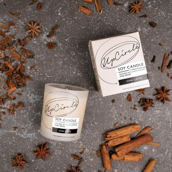 UpCircle Beauty Chai Latte Natural Soy Candle