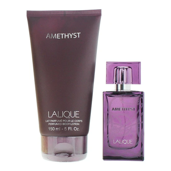 Lalique Amethyst Eau De Parfum 50ml Gift Set 50ml & 150ml Body Lotion