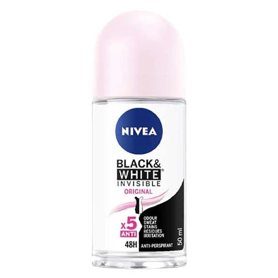Nivea Black & White Invisible Original X5 Deodorant Roll On 50ml
