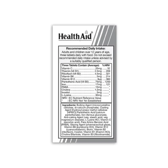 Health Aid Iron Formula Plus Tablets 100 Tablets
