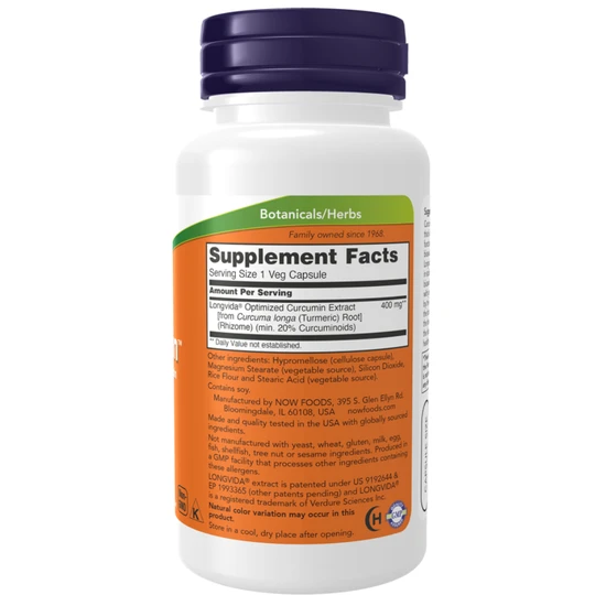 NOW Foods CurcuBrain Capsules 400mg x 50