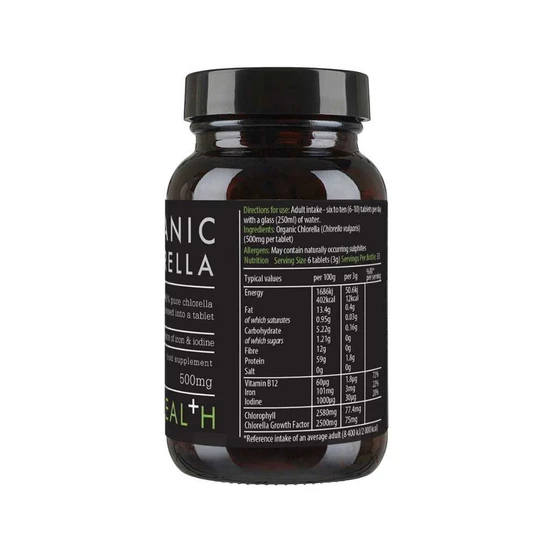 KIKI Health Organic Chlorella Tablets 200 Capsules