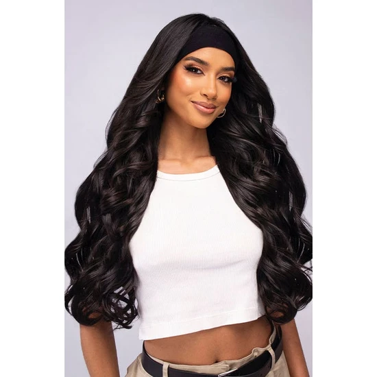 LullaBellz Thick 20" 1 Piece Curly Clip In Hair Extensions Copper Red