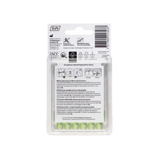 Tepe Interdental Brush Extra Soft Blister Light Green 0.8 Mm, 6Pcs