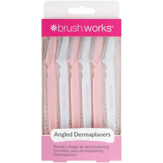 Brushworks Angled Dermaplaners 6 Pack