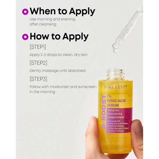 Nineless B-Boost 1% Kojic Acid Serum 30ml