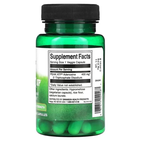 Swanson Peak ATP Maximum Strength 30 Capsules
