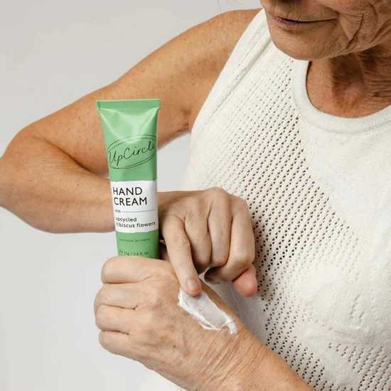 UpCircle Beauty Hand Cream with Upcycled Hibiscus Flowers