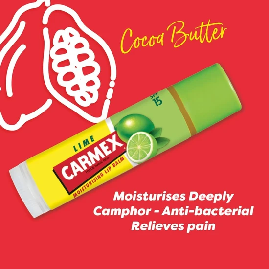 Carmex Moisturising Lip Balm Stick Lime Twist 4.25 g / Lime Twist