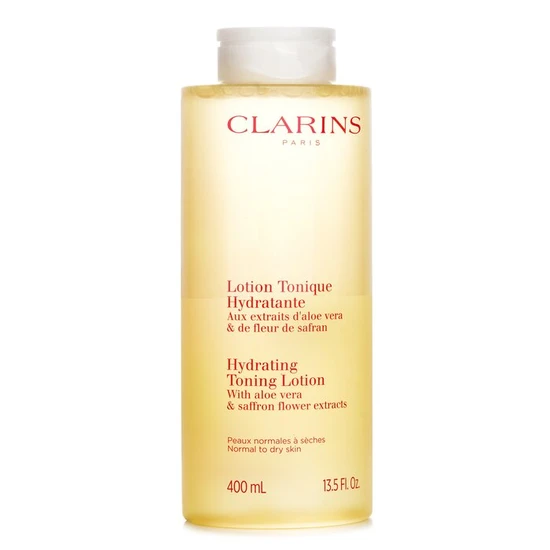 Clarins Hydrating Toning Lotion With Aloe Vera & Saffron Flower Extracts Normal To Dry Skin 400ml