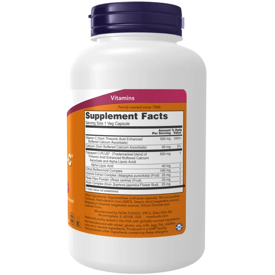 NOW Foods AlphaSorb-C 500mg Capsules 180 Capsules