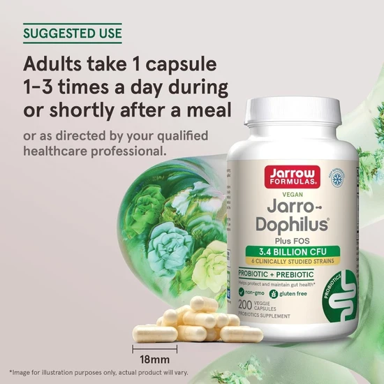Jarrow Formulas JarroDophilus + FOS Capsules 200 Capsules
