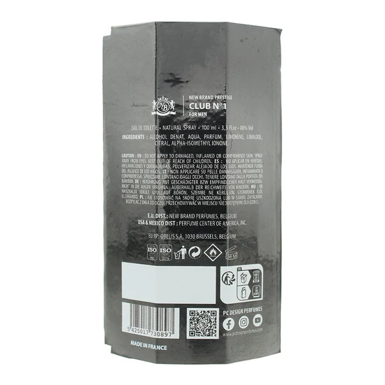 New Brand Club No1 Eau De Toilette 100ml